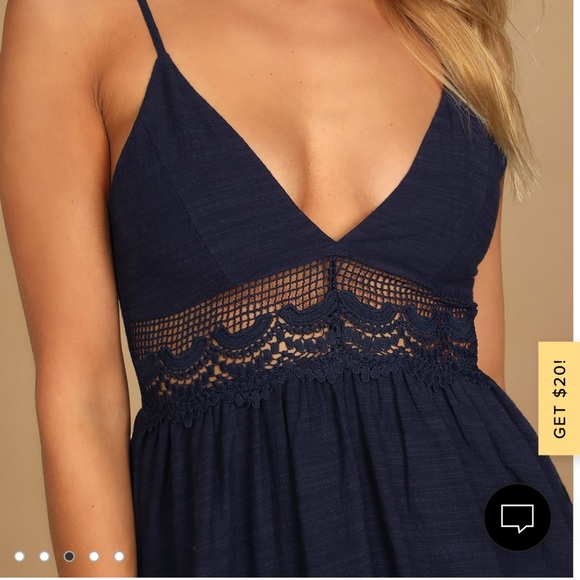 Navy M mini dress - Picture 2 of 6